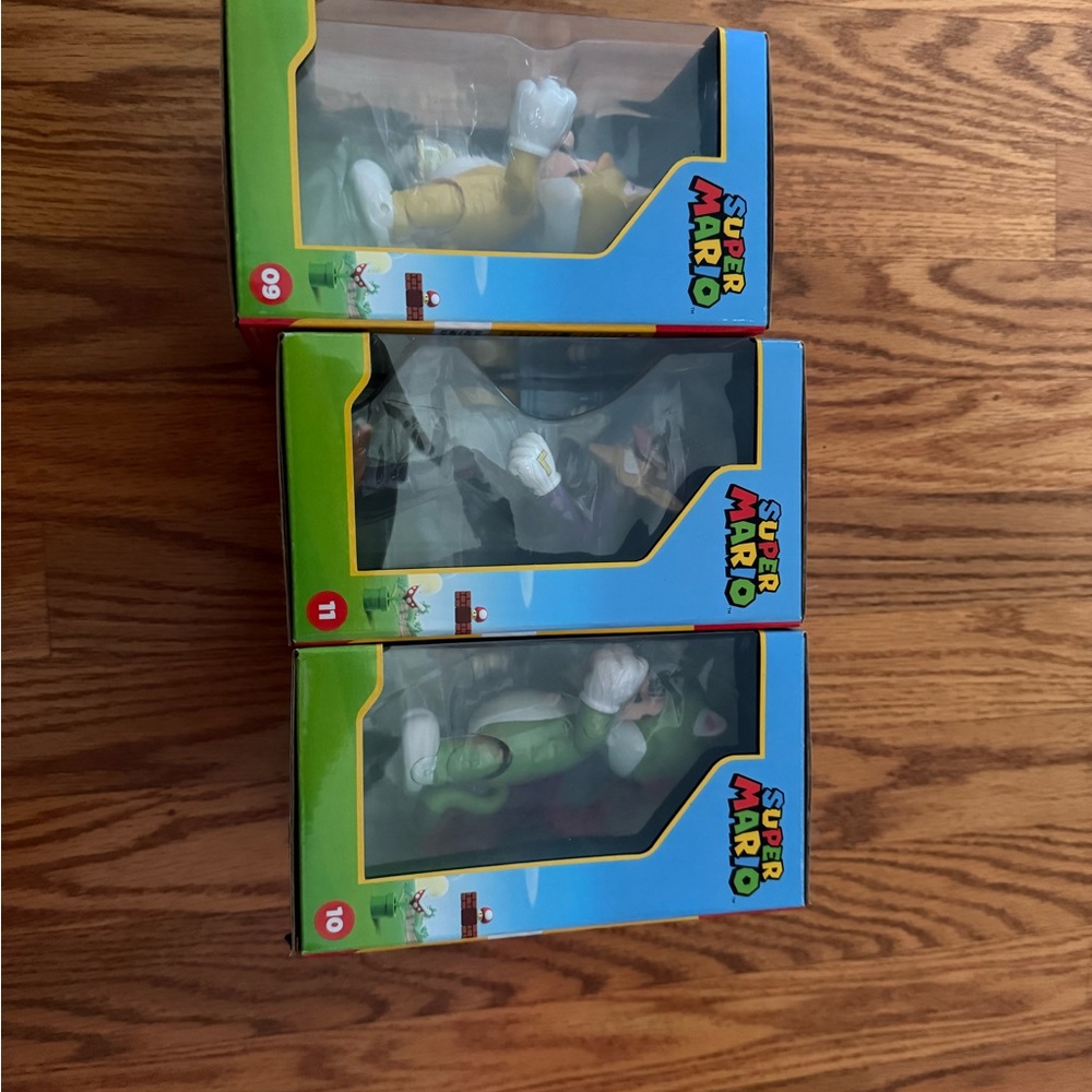 Nintendo Super Mario Action Figure Set - Green, Yellow, Purple